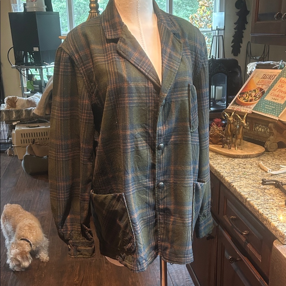Vintage Pendleton Sz L Green Plaid Shacket GVC
